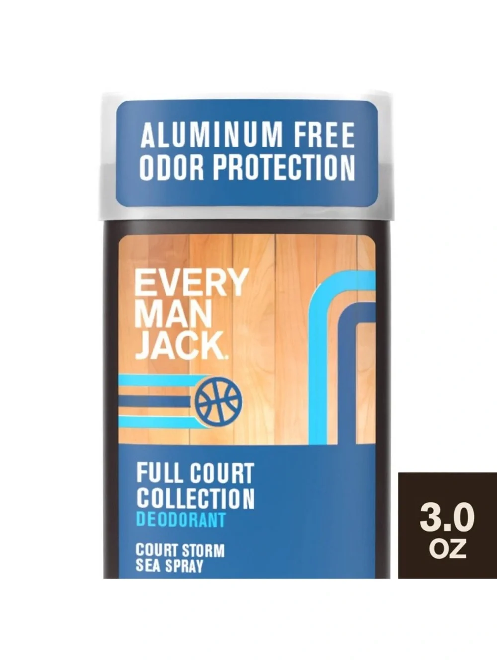 Every Man Jack Aluminum-Free Men's Deodorant - Court Storm Sea Spray, NEW